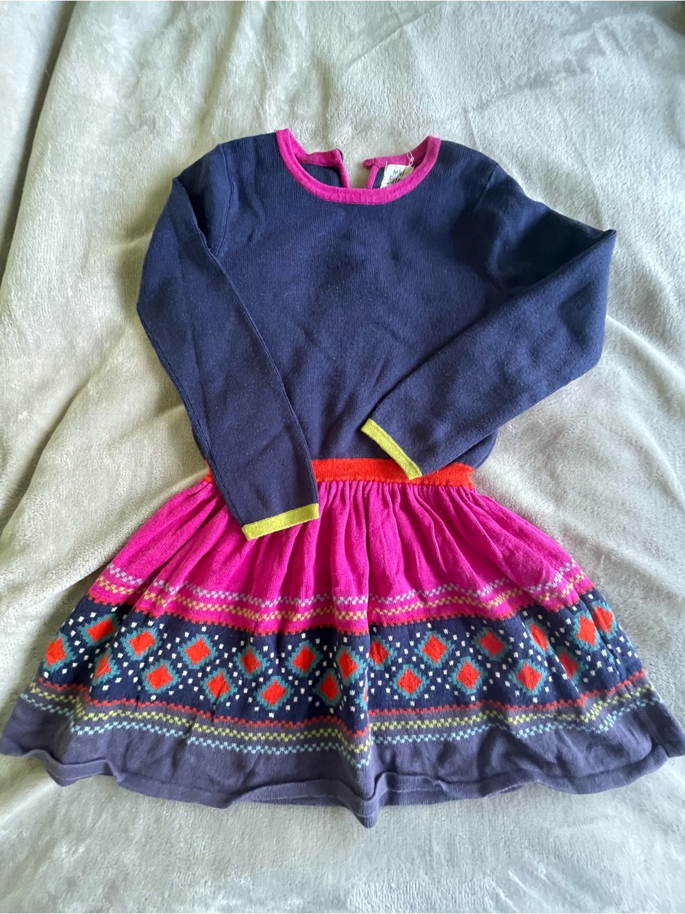 Mini Boden Festive Fair Isle Knit Sweater Dress - Fall 2014